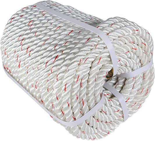 1/2Inch x 150FT Arborist Bull Rope, High Strength Double Braid Polyester Tree Rigging Line Utility Rope for Halyard, Sailboat Weathered Line, Tree Work, Camping, Swings, Tying Goods
