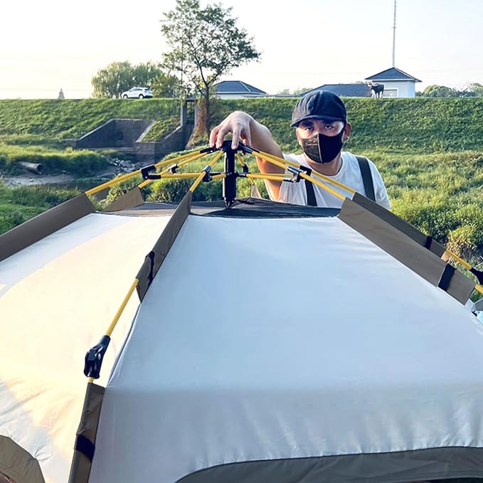 Camping Tent with Instant Setup, 2/3 Person Weatherproof Tent Easy Quick Set Up in 60 Seconds with Rainfly Backpack Tent for Family Camping & Hiking, Upgraded Ventilation,Center Height 66-inch