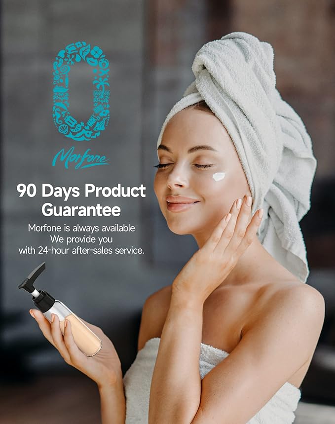 Morfone Travel Bottles Kits -TSA Approved Travelling Size Containers for Toiletries Leak Proof Refillable Liquid Travel Essentials with Toiletry Bag for Cosmetic Shampoo Conditioner Lotion