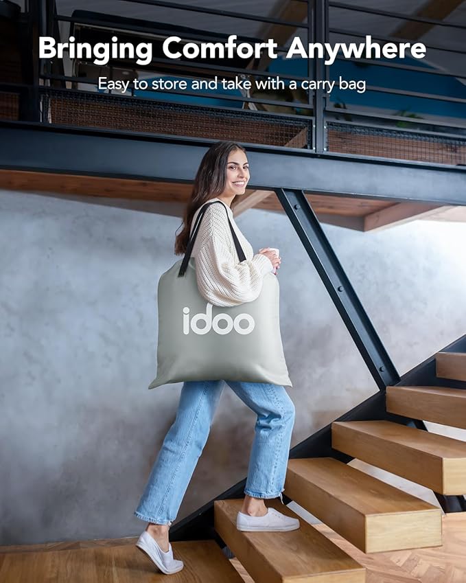 iDOO Air Mattress Full with Built in Pump, Blow up Mattress Full Size, Upgraded Inflatable Mattress for Camping Home and Guest Bed, Fast Inflation, Comfort Portable Air Bed, Colchones Inflables