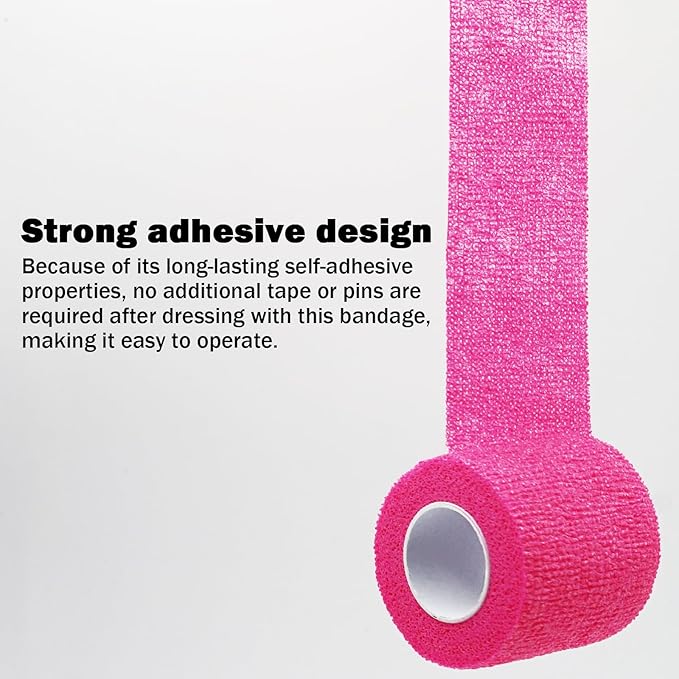 Bandages First Aid Tape Cohesive Bandage First Aid Bandages Cohesive Wrap Adhesive Bandage Self Adherent Cohesive Wrap Bandages Colorful Bandages (Mix6-B, 2-Inch)