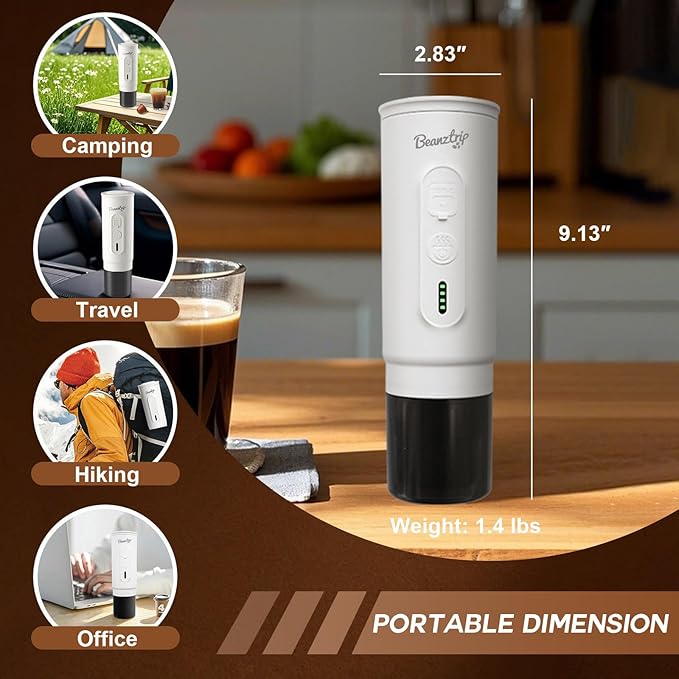 H02 PRO Portable Electric Espresso Maker, Small Coffee Machine Compatible with Nespresso Capsule Original Pods & Ground Coffee, Mini Travel Size for Camping, Hiking, RV, Office, w/Gift Box