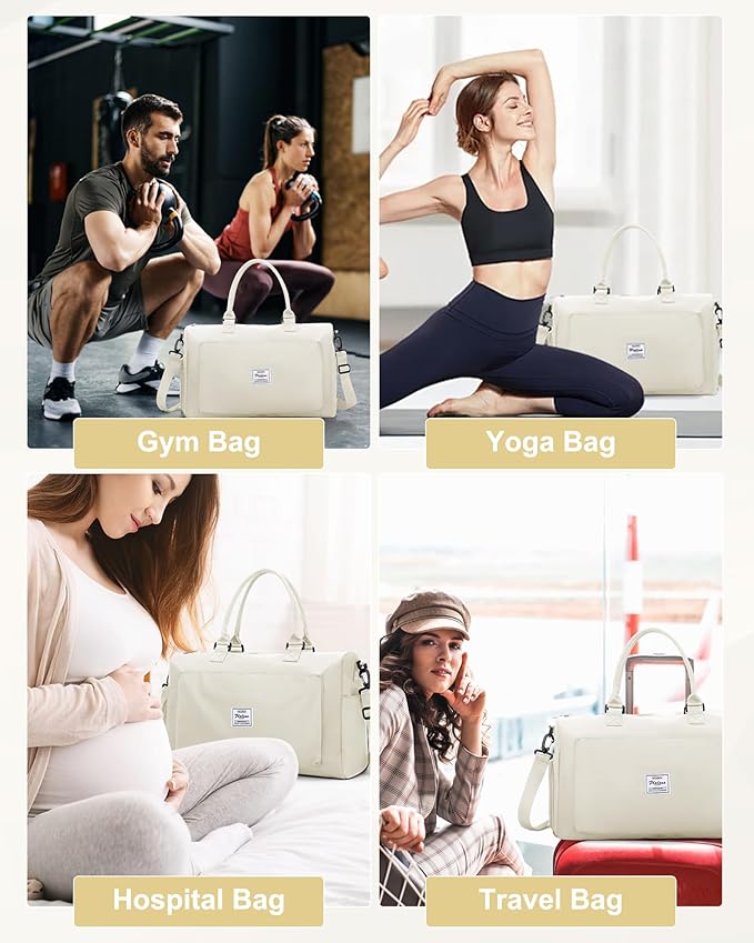 Gym Bag Womens,Travel Duffel Carry on Bag Sport Tote Bag Weekend Overnight Bag