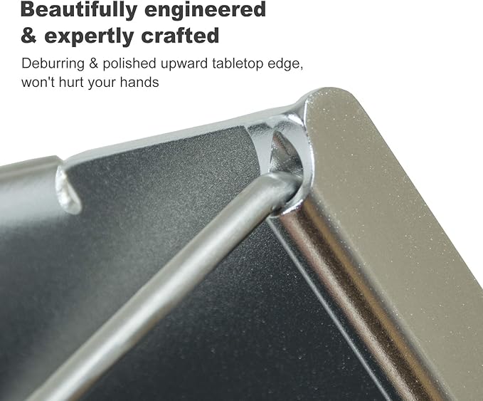 iClimb Mini Solo Folding Table Ultralight Compact for Backpacking Camping Hiking Beach Picnic (Gunmetal, S)