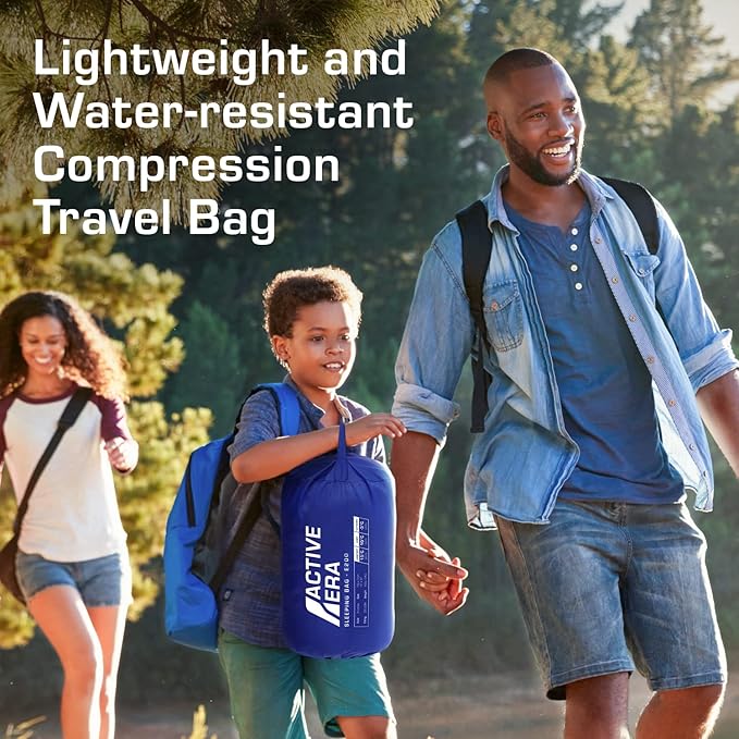 Active Era Ultra Lightweight Sleeping Bag Indoor & Outdoor - Compact, Ultralight Sleeping Bag for Warm Weather - Camping Sleeping Bags for Warm Weather, Sleepovers, Fishing, Outdoor Camping and Hiking