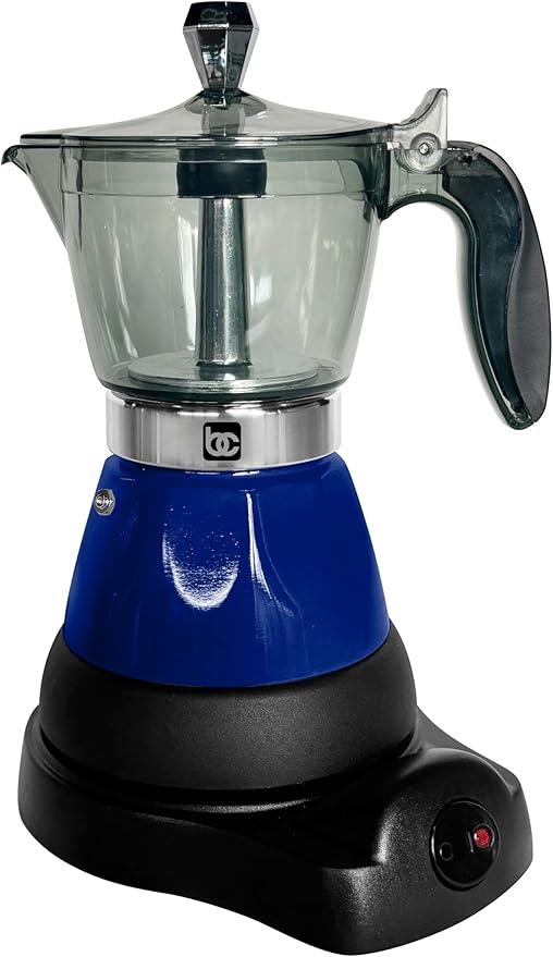 Bene Casa Blue Portable Electric Espresso Maker/Cafetera, 1-3 Cups/Shots (1, BLUE)