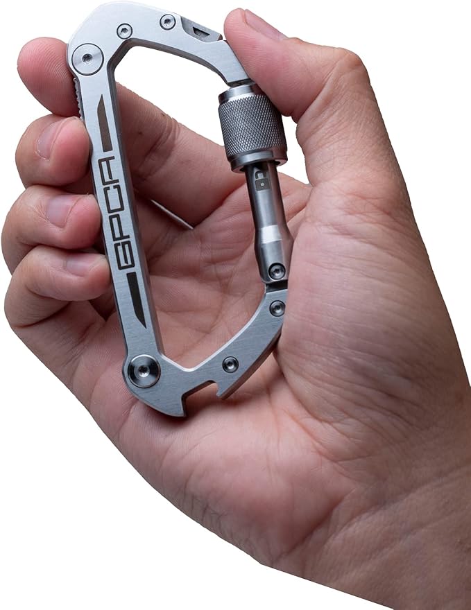 GPCA Carabiner Keychain Clip, Key Organizer, Key Ring, car Key Holder, Multi Tool EDC Gear with Bottle Opener