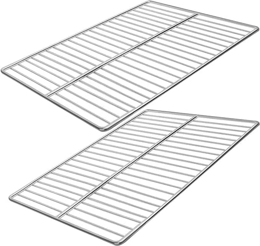 KEESHA BBQ Grill Mesh Metal Stainless Steel Barbecue Grill Grates Replacement - Barbecue Grilling Grid Wire Mesh, Multifunction Cooking Net for Outdoor Grill 2 Pack (15 3/4''*11 13/16'')