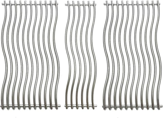 16-3/4" Stainless Steel Waved Cooking Grates Replacement for Napoleon Triumph 410 Grid Gas Grill 3pack S87003
