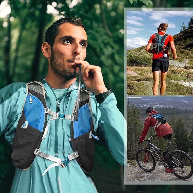 Hydration Pack Backpack,IX INOXTO Running Hydration Vest with 1.5L ( 50 oz) Water Bladder for Men Women,Lightweight Water Backpack for Hiking Cycling Climbing Camping