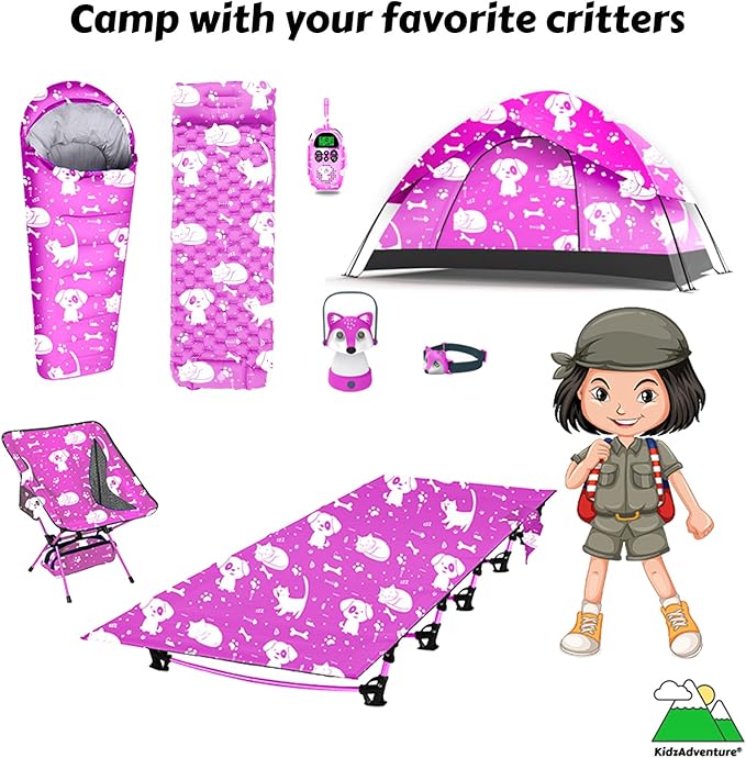 KidzAdventure 2 in 1 Indoor/Outdoor Tent for Kids, Small 1 or 2 Toddler/Kids Tent, Backpacking, Lightweight and Easy Pop up, Ideal for Backyard, Outside Camping, or Play Fort