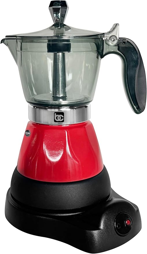 Bene Casa Red Portable Electric Espresso Maker/Cafetera, 1-3 Cups/Shots (1, RED)