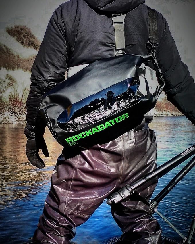 Transparent Dry Bag Waterproof Roll Top Shoulder Sling Pack | Runabout Series - Water Proof Rucksack Day Pack Bag for Beach, Kayak, Fishing and Camping (15 Liter, 20 Liter)