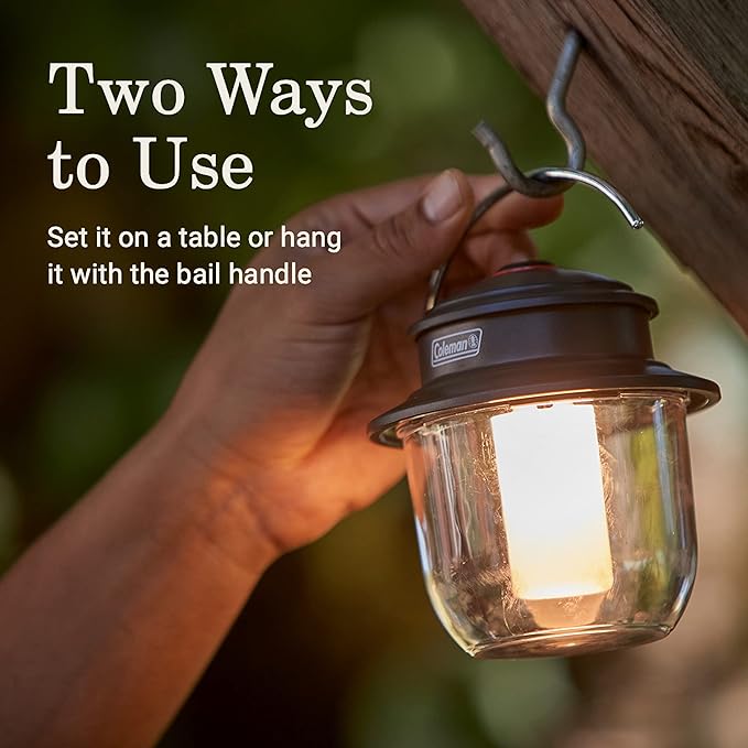 Coleman Classic Recharge 800 Lumens LED Lantern, Durable Water-Resistant Lantern with Built-in Rechargeable Batteries, Ideal for Camping and Emergencies