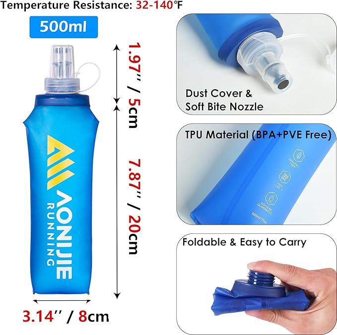 AONIJIE Hydration Backpack Running Vest, 5L Capacity, Multi-Pocket Design, Breathable and Lightweight, Pack for Outdoor Sports - Running, Cycling, Climbing and Hiking