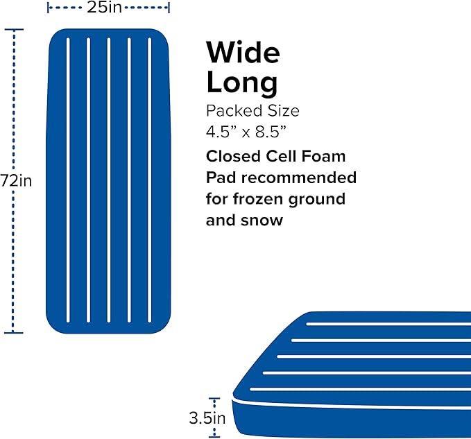 Big Agnes Divide | Lightweight, Compact, Warm-Weather Air Chamber Sleeping Pad, Wide Long, Warm Olive