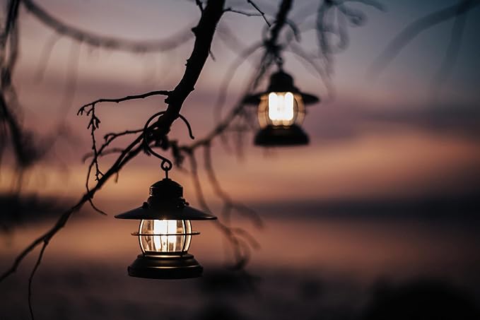 Barebones Edison Mini Vintage Adjustable LED Compact Outdoor Lantern - Essential Gear for Camping, Hiking, Fishing, Tents and Outdoor Adventures