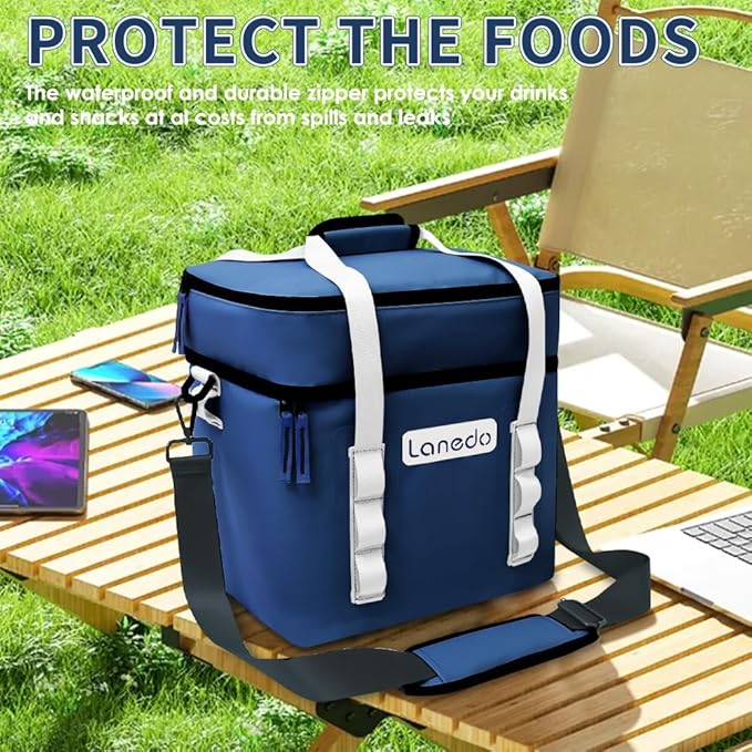 Lisa Lunch Soft Cooler 20/36 Can, Insulated Bag Portable Ice Chest Box for Lunch, Beach, Drink, Beverage, Travel, Camping, Picnic, Car, Trips, Cooler Leak-Proof