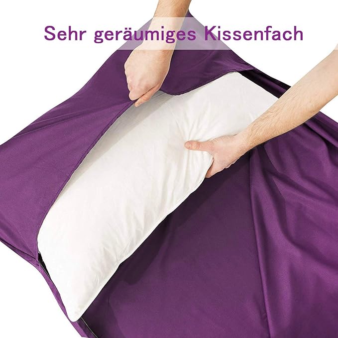 Sleeping Bag Liner,Travel Sheets & Adult Sleep Sack & Self Tan Sleep Sack for Backpacking,Hotel, Hostels, Lightweight Single Camping Sleep Pod