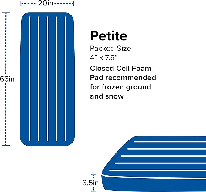 Big Agnes Divide Insulated | Lightweight, Compact, 3-Season Air Chamber Sleeping Pad, Petite, Warm Olive