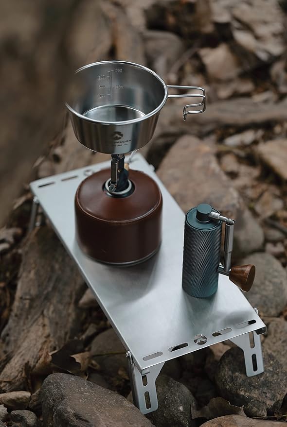 CAMPINGMOON 2pcs Set Stainless Steel Deep Type Camping Sierra Cup 450ml S-360