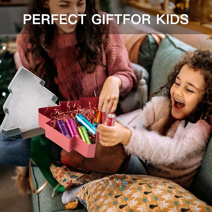 KunHe 24 Pack Small Mini Flashlights Bulk with Batteries Aluminum LED Flash Lights for Party Favor Camping Gift to Christmas Stocking Stuffers