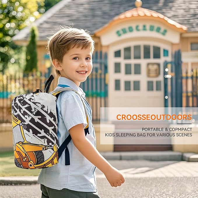 Kids Sleeping Bag for Camping - Lightweight 3 Season Backpacking Sleeping Bag, Compact Child Sleeping Bag for Girls and Boys, Waterproof Youth Sleeping Bag for Outdoor by Croosseoutdoors