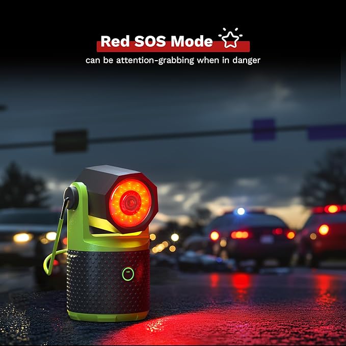 CLAKAP LED Camping Lantern, 3000Lumens Rechargeable 180°Rotatable Flashlight Lantern, Portable Camping Light with 4000mAh Phone Charger, IPX4 Waterproof Emergency Light for Power Outages Hurricane