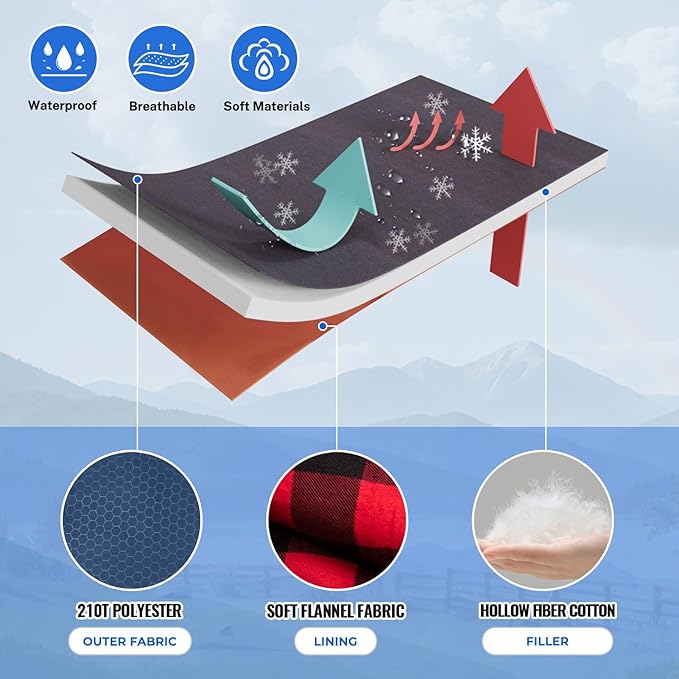 0 Degree Sleeping Bag Cotton Flannel Winter Cold Weather for Adults XXL Sleeping Bag 4 Season Big and Tall with Pillow Compression Sack