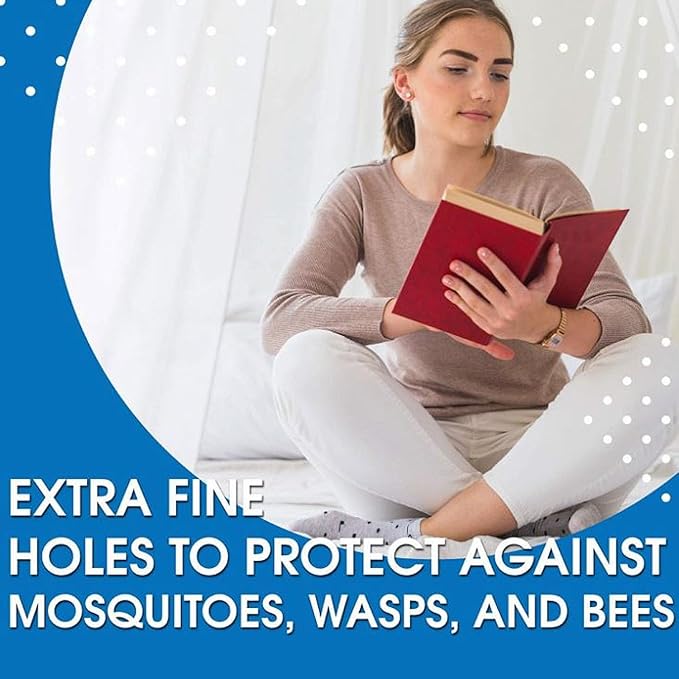 EVEN NATURALS King Size Mosquito Net for Bed - Ultra-Large Mosquito Netting for Bed, Easy Installation, Machine Washable, Luxurious Fine Mesh 300 Holes/inch² - Ideal for Home and Travel - 87"x22"x335"