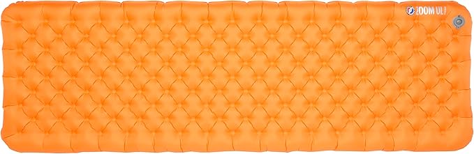 Big Agnes Zoom UL Insulated Sleeping Pad, Wide Long, Amber Glow, (25X78) - Ultralight, Compact, 3-Season Sleeping Pad for Backpacking