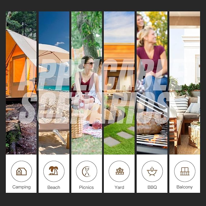 BestOffice 8FT Picnic Table Folding Table Camping Table Plastic Table Fold Up Table Lock for Party Event,White