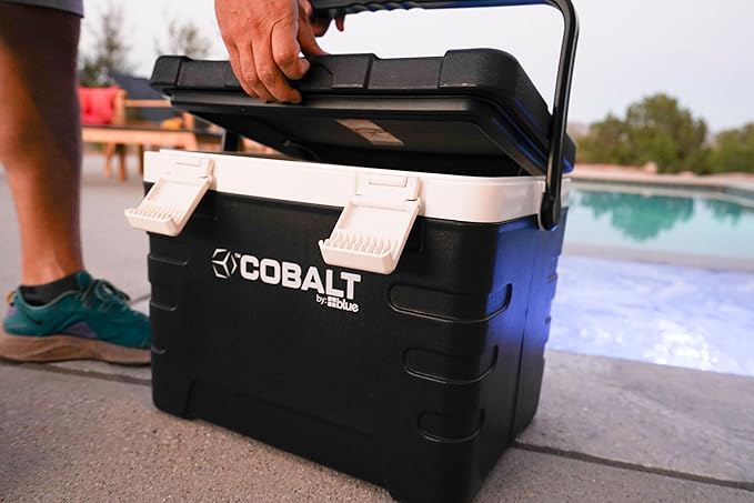 37 Quart Cobalt Weekender Cooler - Ice Chest by Blue Coolers for Camping, Sports Events, and Barbecues (Full Day Ice Retention)