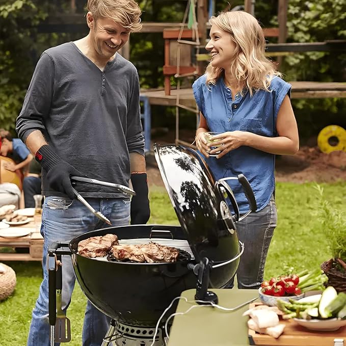 26" Charcoal Cooking Grate for Weber Kettle Charcoal Grill, Stainless Steel Hinged Grid for 2-Zone Cooking, Kettle Grill Charcoal Cooking Grid for Tailgating Backyard, Also Fits Similar Sized Fire Pit