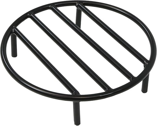 Sunnydaze Fire Pit Grate - Heavy-Duty Steel - Round Firewood Grate for Outdoor Firepits - 12-Inch Black