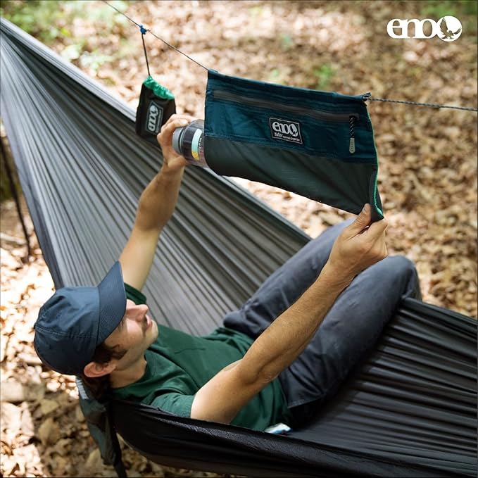 ENO Talon Hammock Organizer - Hanging Organizer for Camping & Backpacking Hammocks - Organizer Bag for Water Bottles, Travel Essentials, and Hiking Essentials