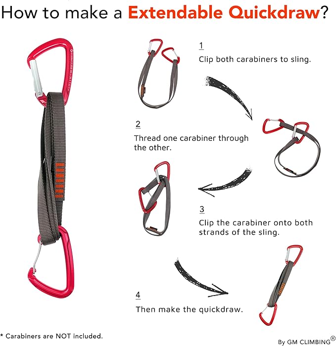 GM CLIMBING 16mm Nylon Sling Runner 22kN / 4950lbf CE UIAA Certified