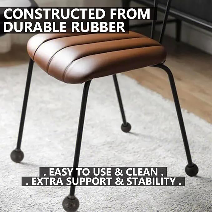 Fits 21-23mm Camping Chair Feets Rubber Ball Feet Anti Slipery Set of 4 Outdoor Chair Leg Cap Fishing Hiking, Compatible with Helinox Chair Zero One