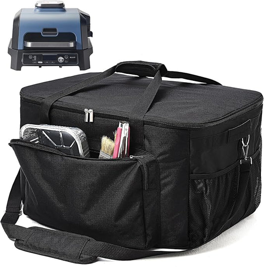 Carry Bag for Ninja Woodfire Pro XL Outdoor Grill, Accessories for Ninja Wood Fire Smoker Grill OG900/800 Series, Padded Carrying Case with Muti-Pockets and Shoulder Straps, Water-Resistant (Bag Only)