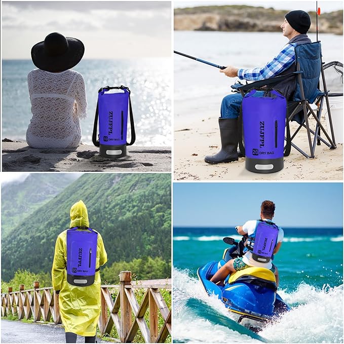 Dry Bag Waterproof Floating Backpack 10L/20L/30L,Waterproof Bag for Women Men,Roll Top Dry Compression Sack Keeps Gear Dry for Boating, Kayaking, Surfing, Rafting and Fishing (dark blue, 30L)
