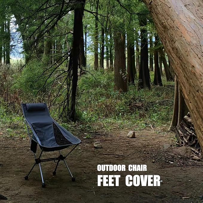 Camping Chair feet Replacement Anti Sink Rubber Ball Feet Anti Slip Set of 4 Stability Outdoor Chair Leg Cap Fishing Hiking Uneven Floor Portable Inner Diameter(Fits 15mm Legs)