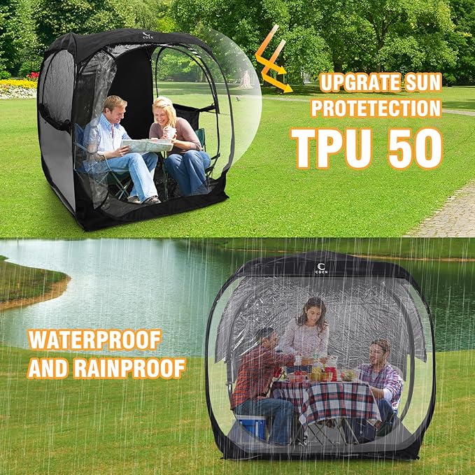 CDEN Sport Tent, Instant Tent, Pop Up, with Sealed Floor, rain Fly, for Sports, Event, Camping