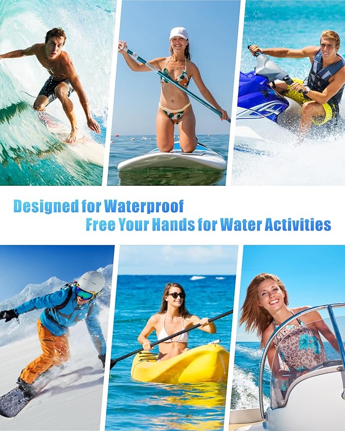 F-color Waterproof Fanny Pack - Waterproof Phone Pouch with Waist Strap - Cruise Essentials 2025 Must Haves Waterproof Pouch Dry Bag Keep Phone Valuables Safe for Beach Kayaking Boating Fishing