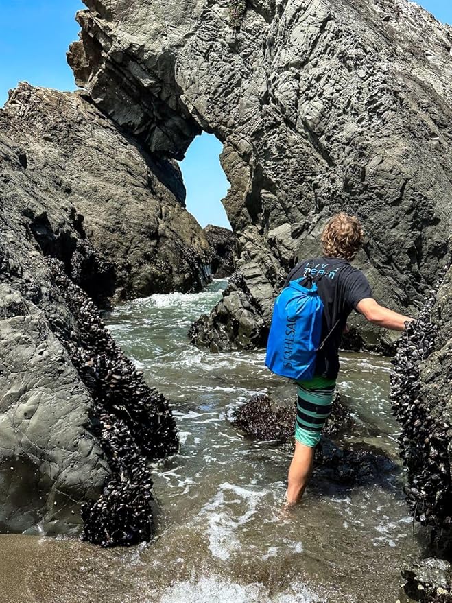 Stahlsac Abyss Drylite Dry Bag 18L in Blue | Durable Waterproof Bag | Lightweight Dry Bag Backpack for Boating, Hiking, Kayaking, & Rafting | Tested for Enhanced Durability | Removable Straps