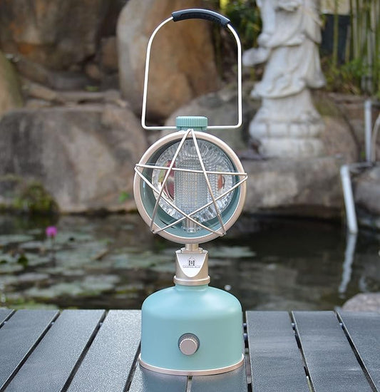 LED Camping Lantern - Battery Powered, Rechargeable Vintage Railroad Lamp, Decorative