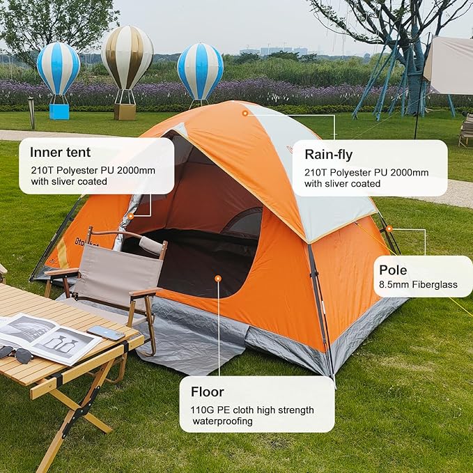 Backpacking Camping Tent Lightweight Portable Waterproof with Carrying Bag for Outdoor Summer Beach