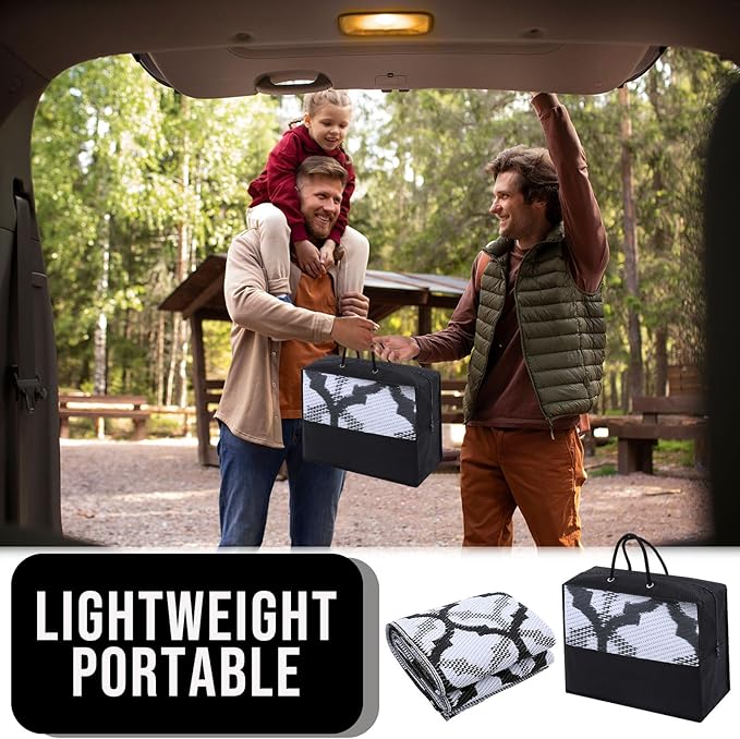 OLANLY Reversible Outdoor Rug 5x8 ft Clearance, Waterproof Outdoor Plastic Straw Rug with Interlacing Pattern, RV Mat for Patio, Camping, Balcony, Deck, Backyard, Black & White