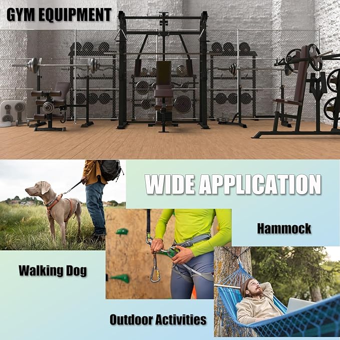 36PCS M8 Spring Snap Hook, 3Inch Heavy Duty Carabiner Clips, 5/16" Galvanized Steel Quick Link Carabiner Hooks for Hammock, Camping, Hiking, Keychain, Water Bottle & Backpack