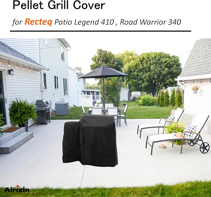 Premium Grill Cover for Recteq Patio Legend 410,Road Warrior 340 Wood Pellet Grill,for Rec Tec Patio Legend RT-410,RT-340 Grill Cover Accessories