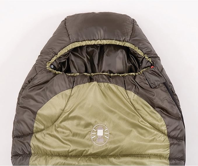 Coleman North Rim 0°F Big & Tall Sleeping Bag, Cold-Weather Mummy Sleep Sack with No-Snag Zipper & Adjustable Hood for Warmth & Ventilation